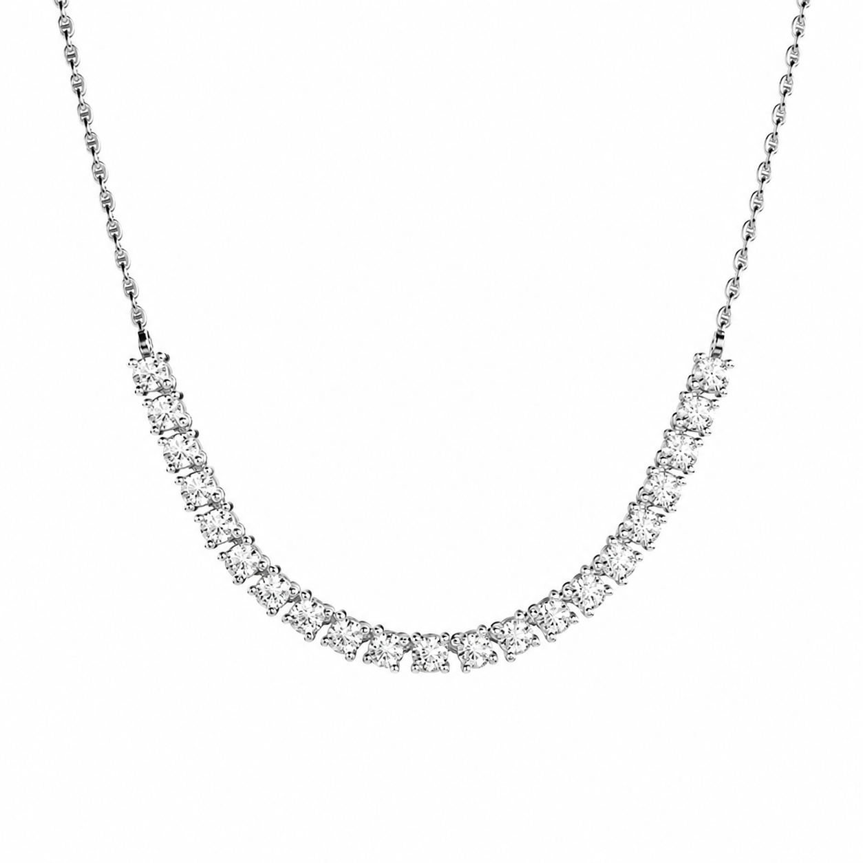 Suble Poise Diamond Necklace