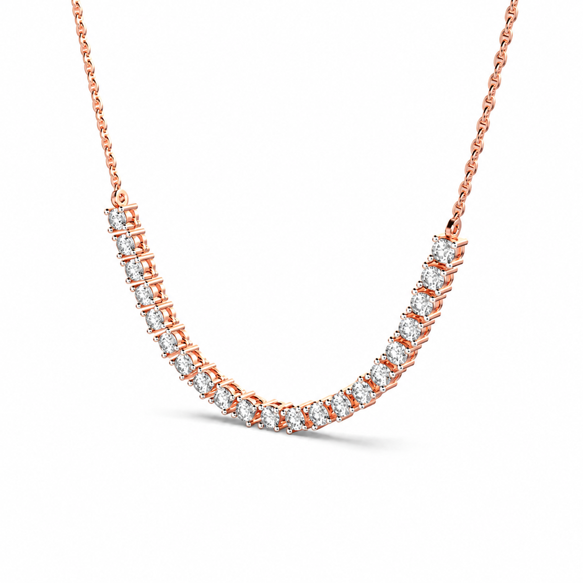 Suble Poise Diamond Necklace