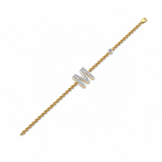 Mesmerising M Initial Bracelet