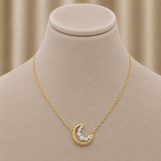 Mystic Noctura Moon Diamond Necklace