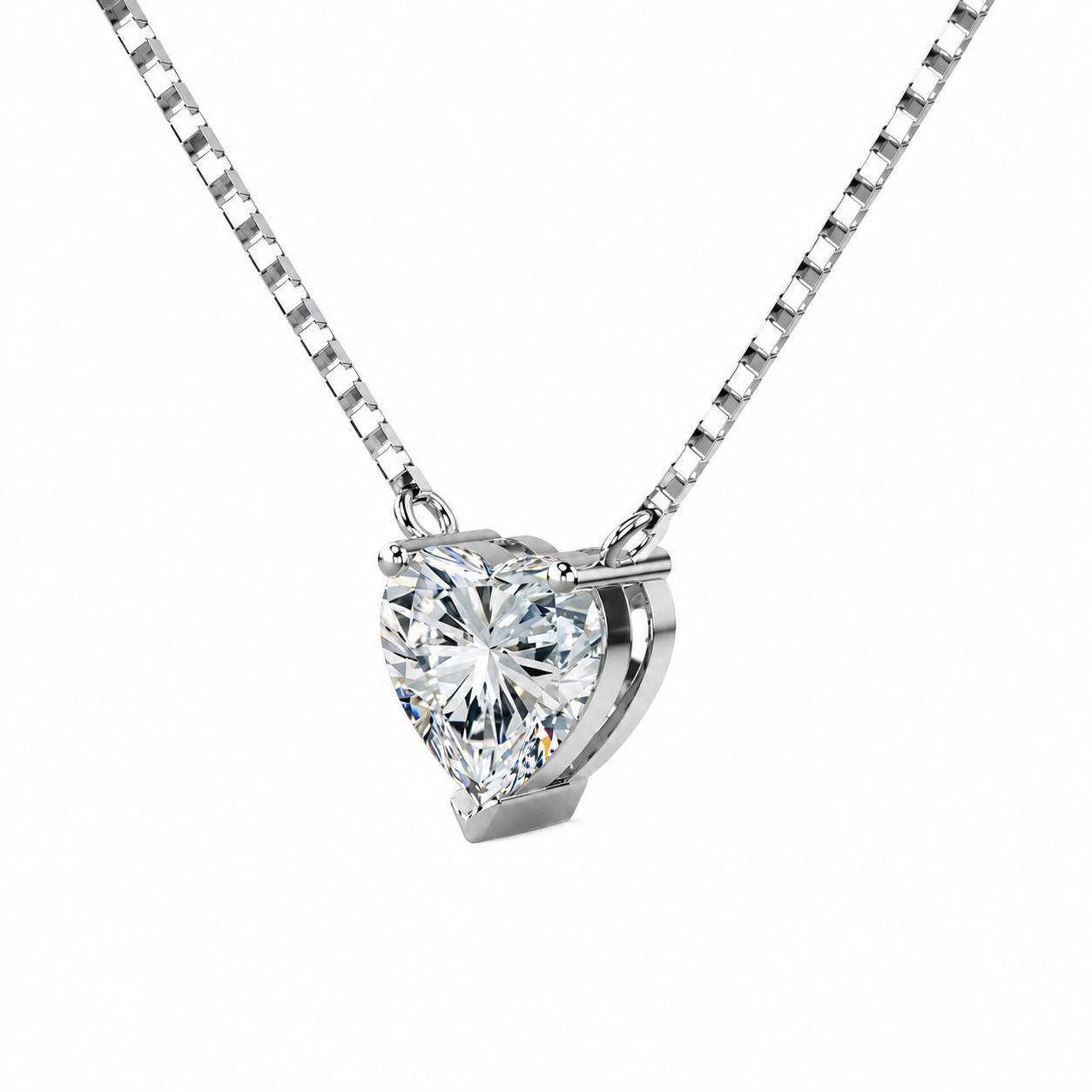 Heart Shaped Solitaire Necklace