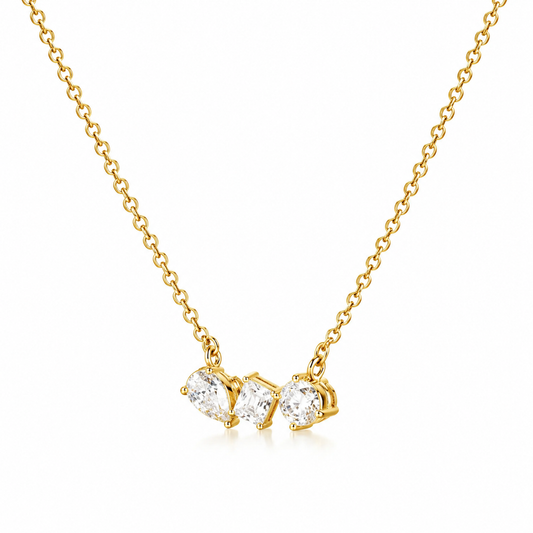 Three Stone Diamond Necklace