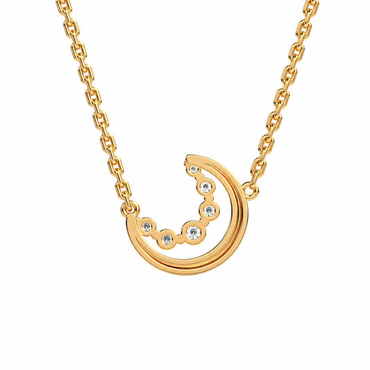 Mystic Noctura Moon Diamond Necklace