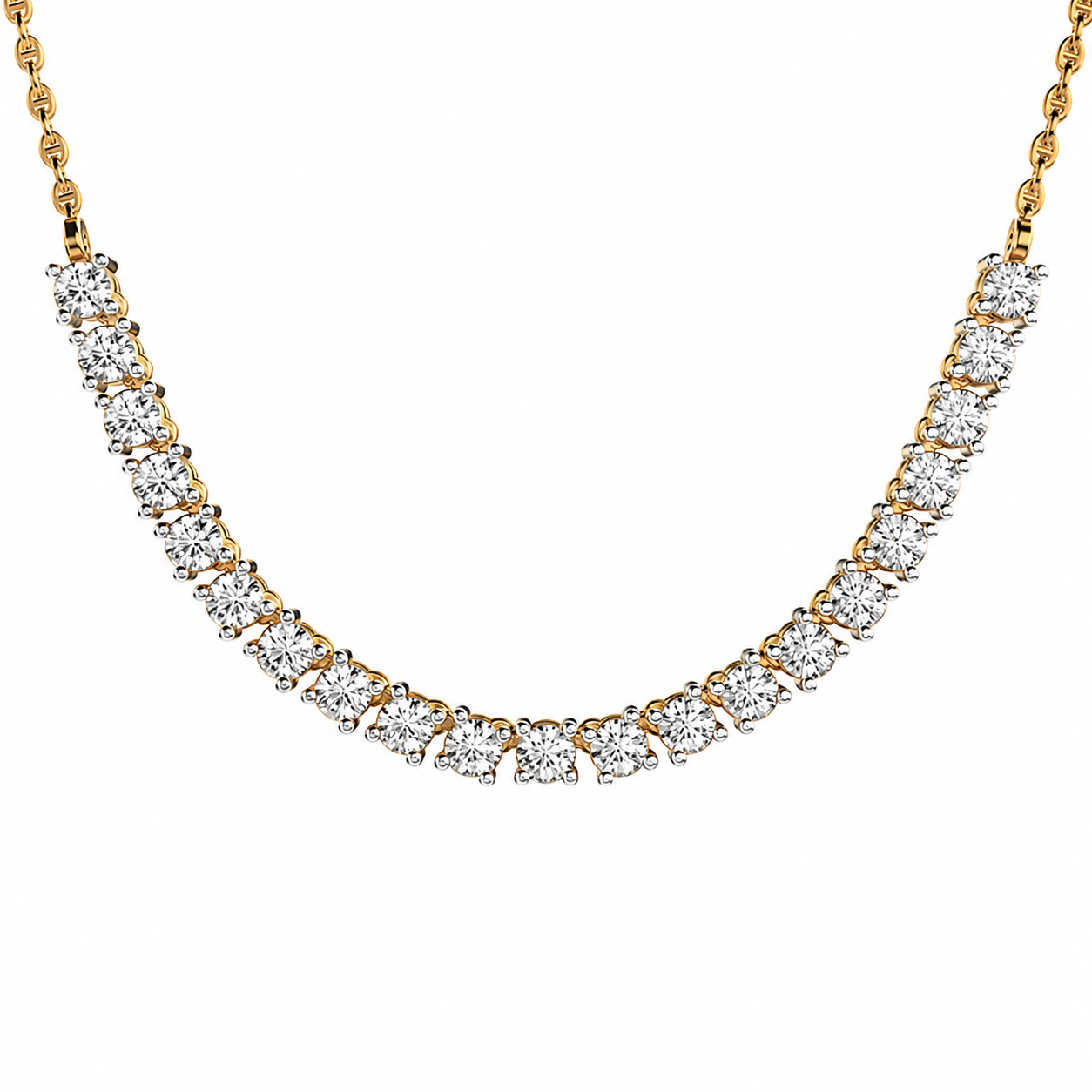 Suble Poise Diamond Necklace