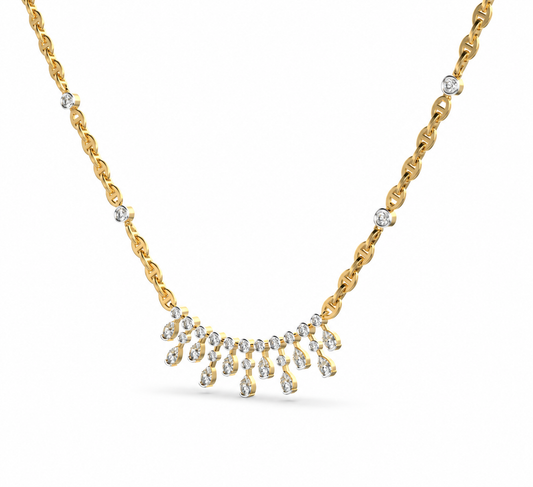 Graceful Fantasy Diamond Necklace