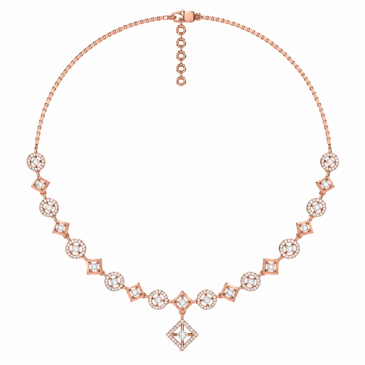 The Lorienne Round Diamond Necklace