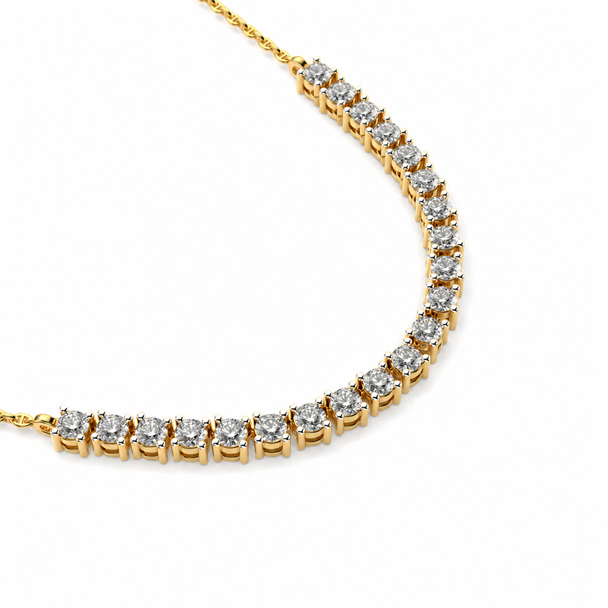 Suble Poise Diamond Necklace
