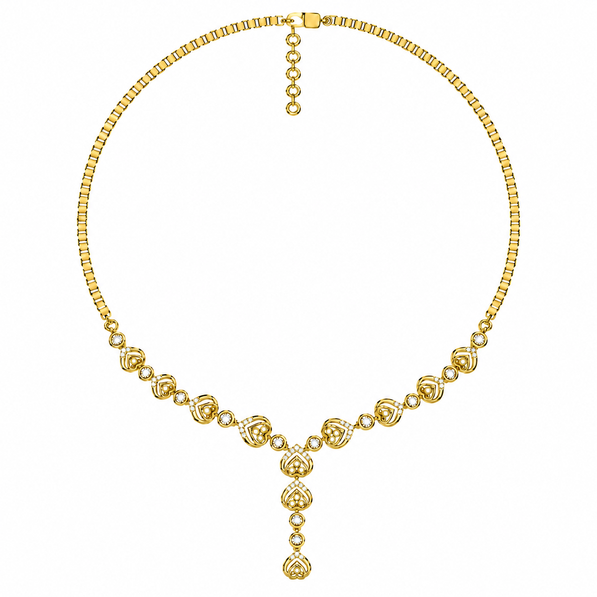 The Ginevra Round Diamond Necklace