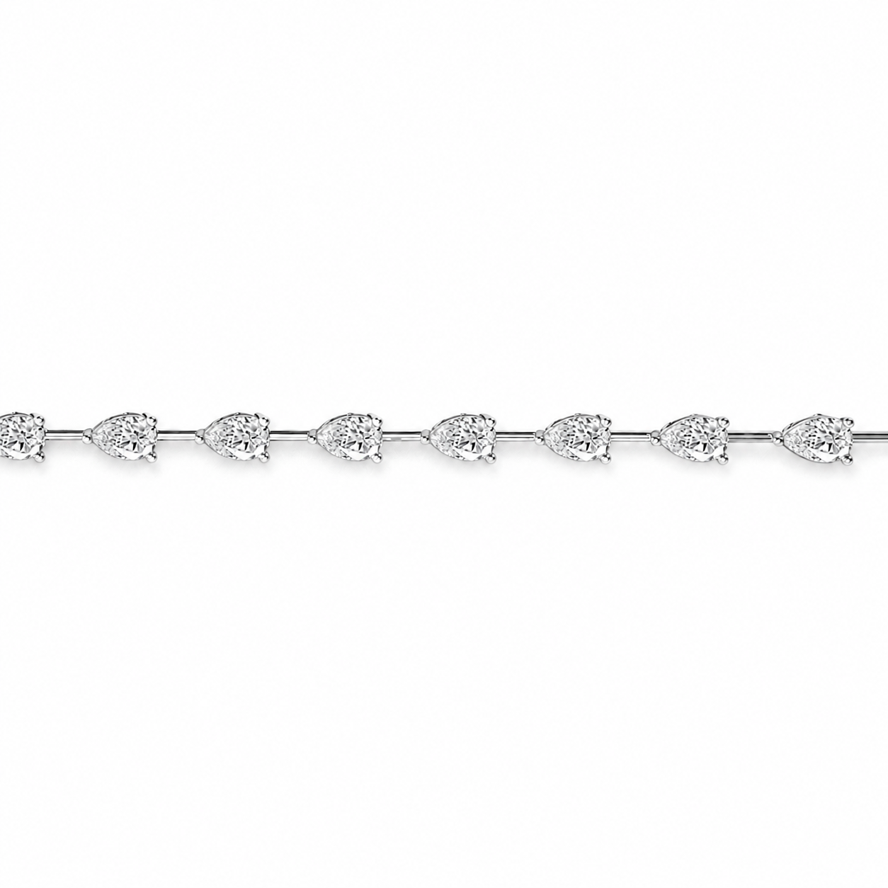 East West Pear Shaped Tennis Bracelet