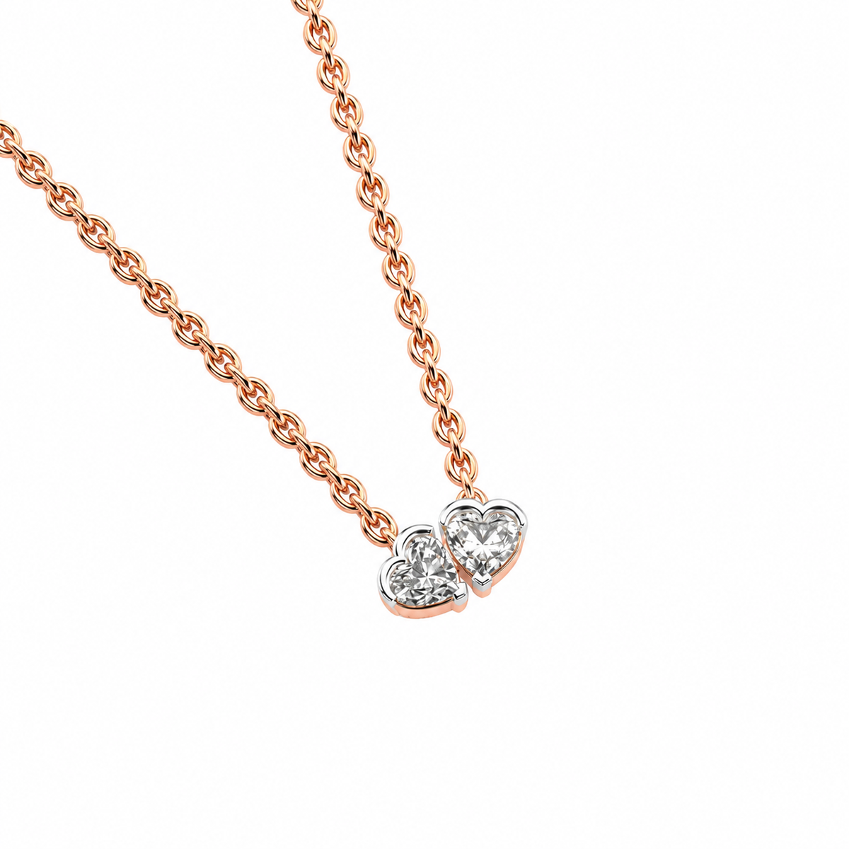 Heart Toi Et Moi Diamond Pendant (With Chain)