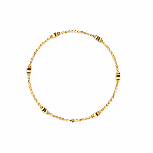 Minimal Celeste Round Diamond Bracelet