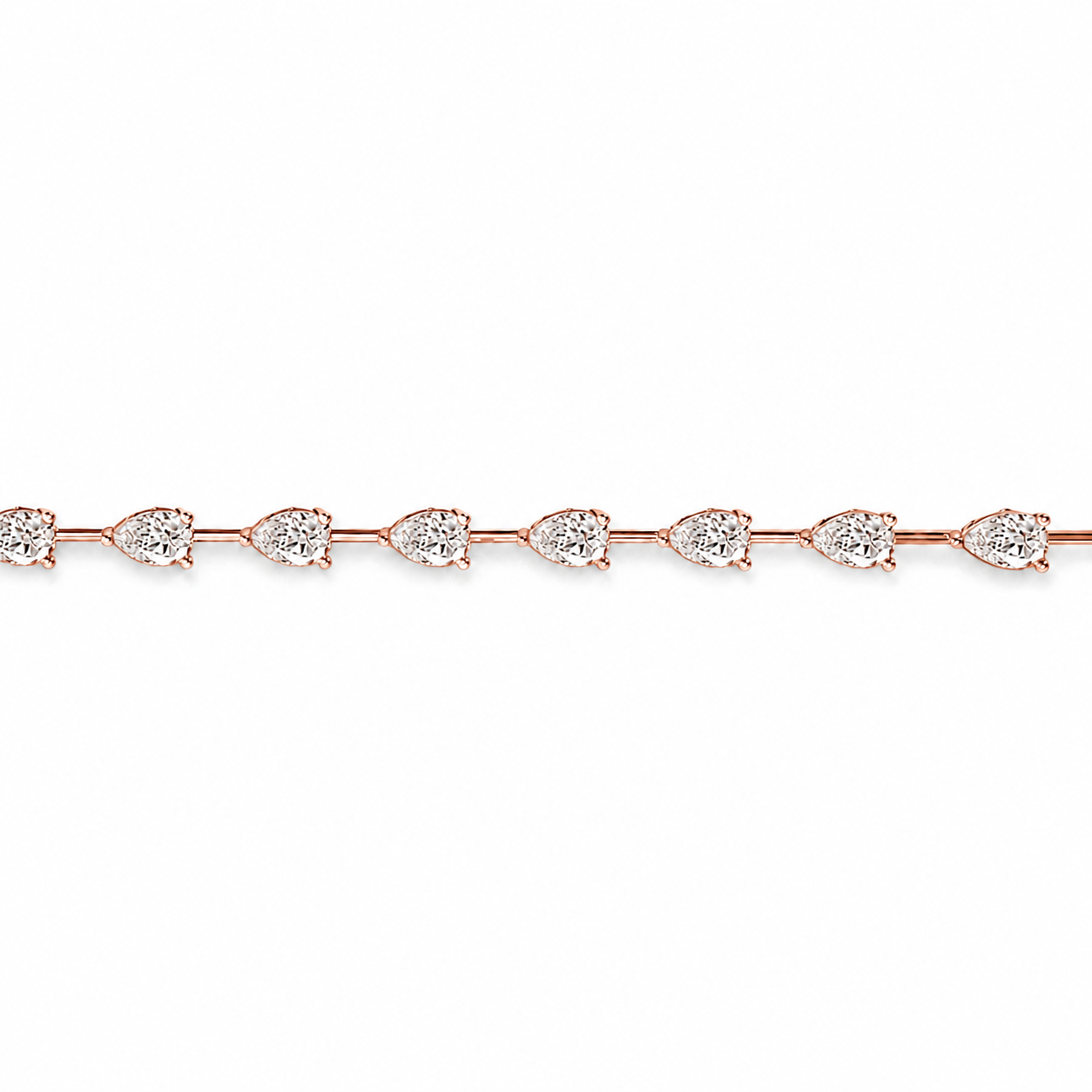 East West Pear Shaped Tennis Bracelet