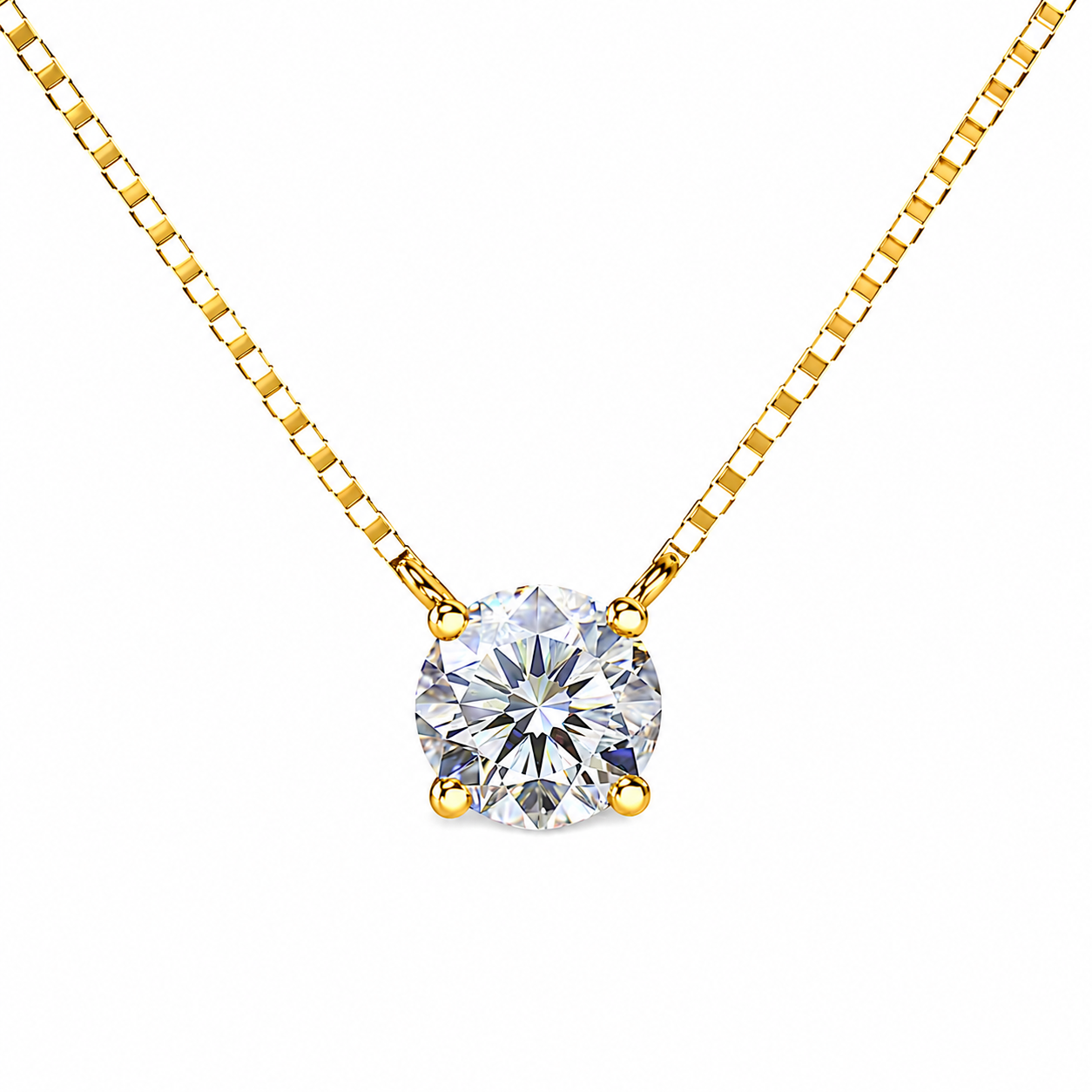 0.5Ctw Dazzling Solitaire Bloom Necklace