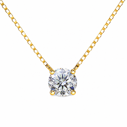 0.5Ctw Dazzling Solitaire Bloom Necklace