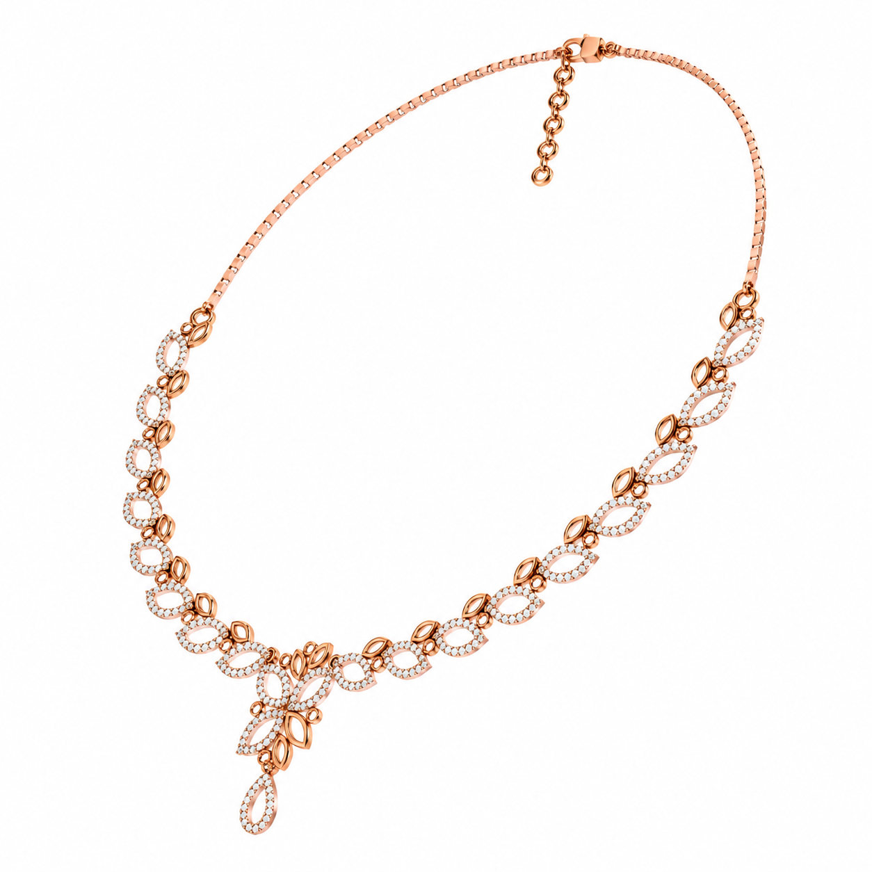 The Alessandra Round Diamond Necklace