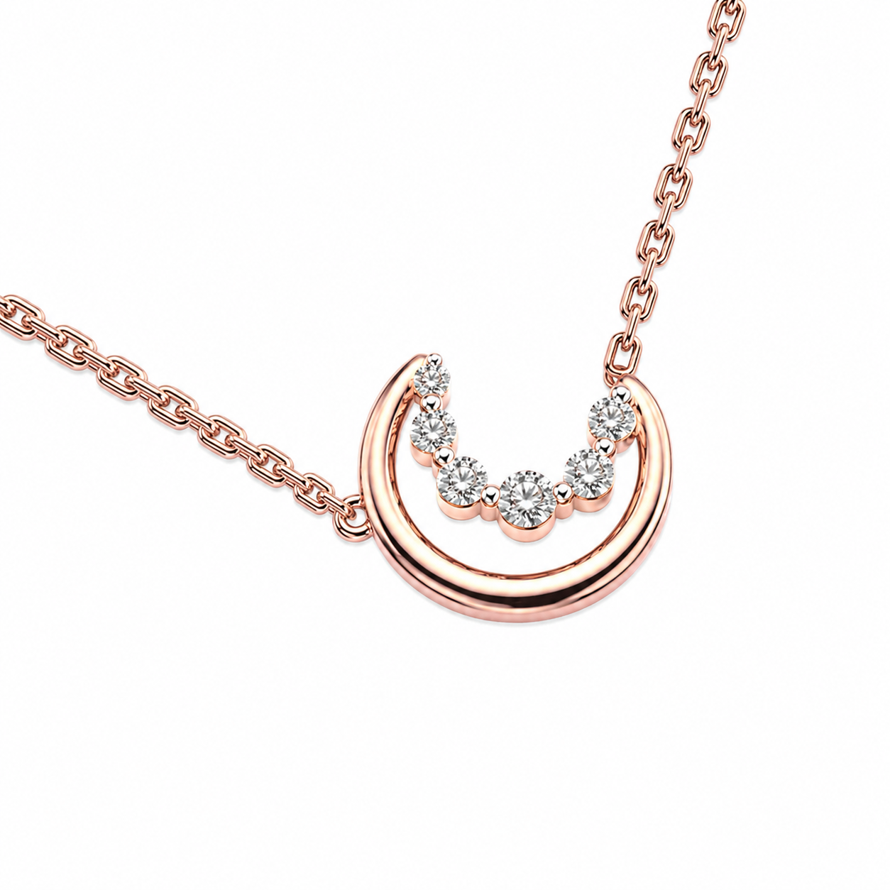 Mystic Noctura Moon Diamond Necklace
