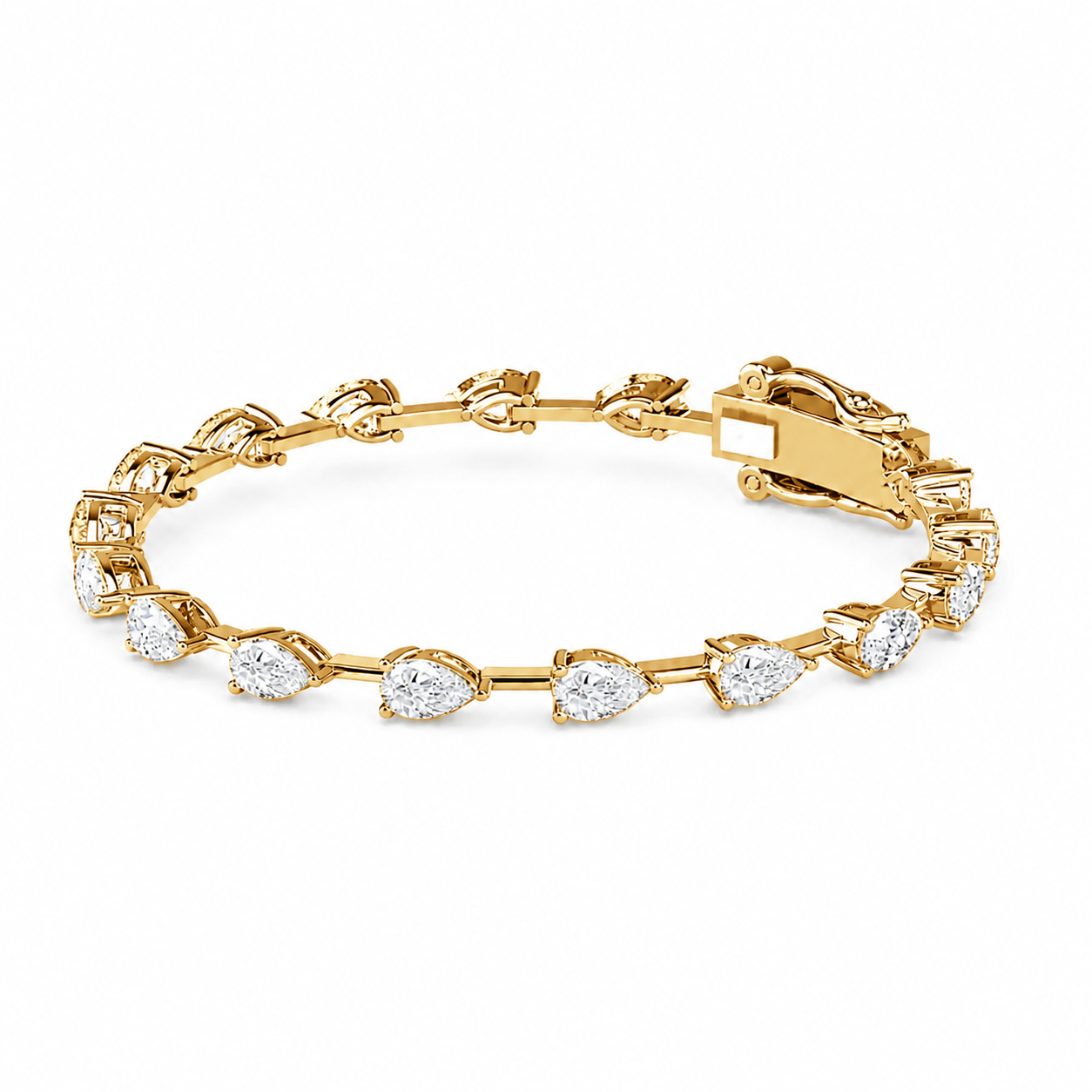 East West Pear Shaped Tennis Bracelet
