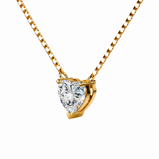 Heart Shaped Solitaire Necklace