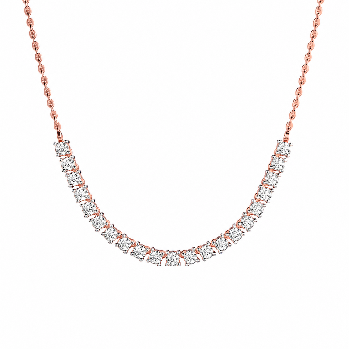 Suble Poise Diamond Necklace