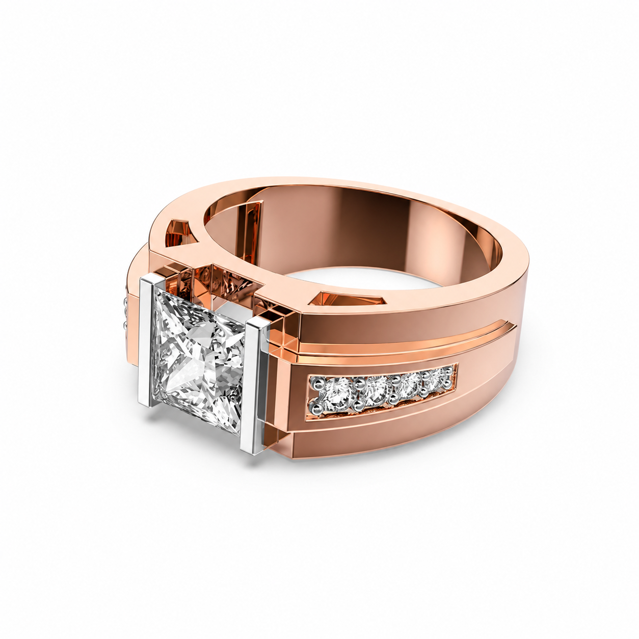 Imperial Square Diamond Ring for Men