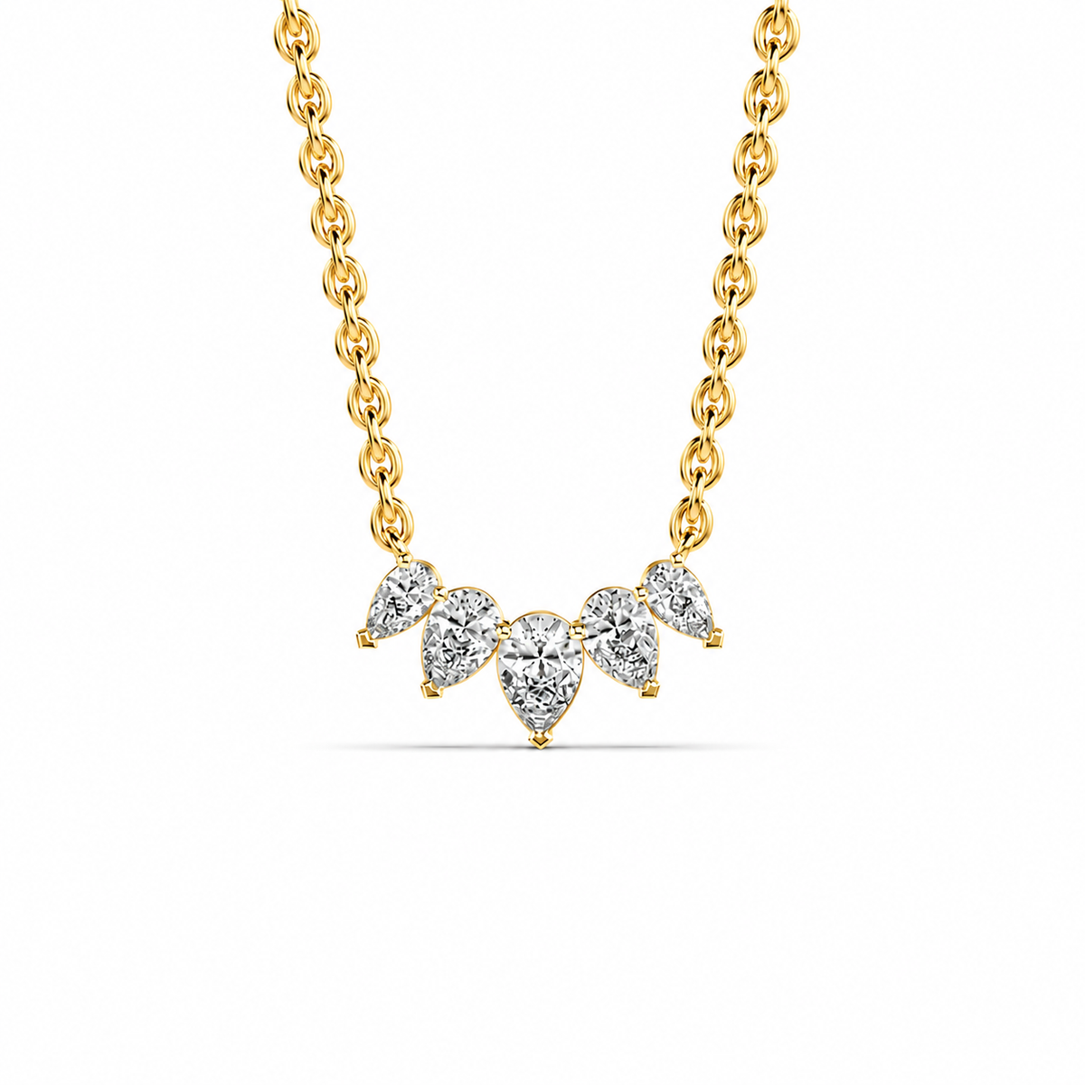 Erica Pear Shaped Diamond Necklace