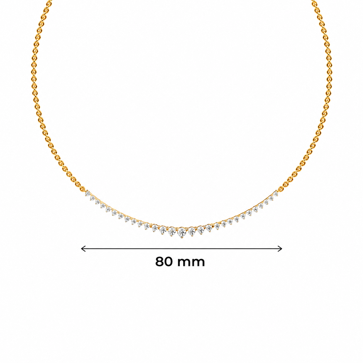 Graduated Line Diamond Necklace