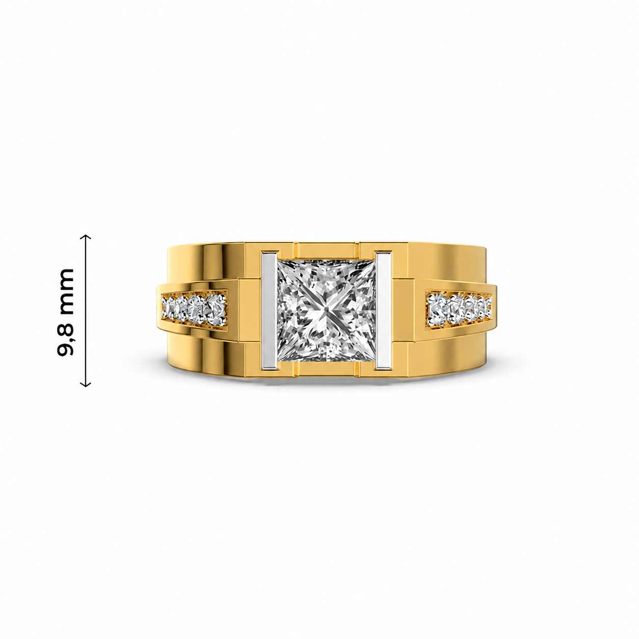 Imperial Square Diamond Ring for Men