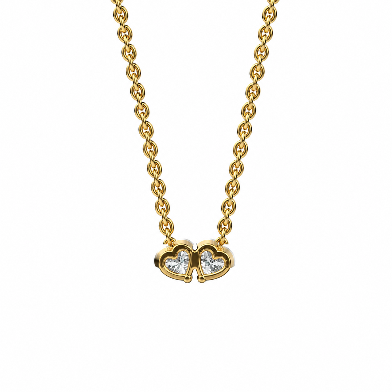 Heart Toi Et Moi Diamond Pendant (With Chain)