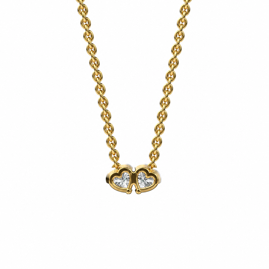 Heart Toi Et Moi Diamond Pendant (With Chain)