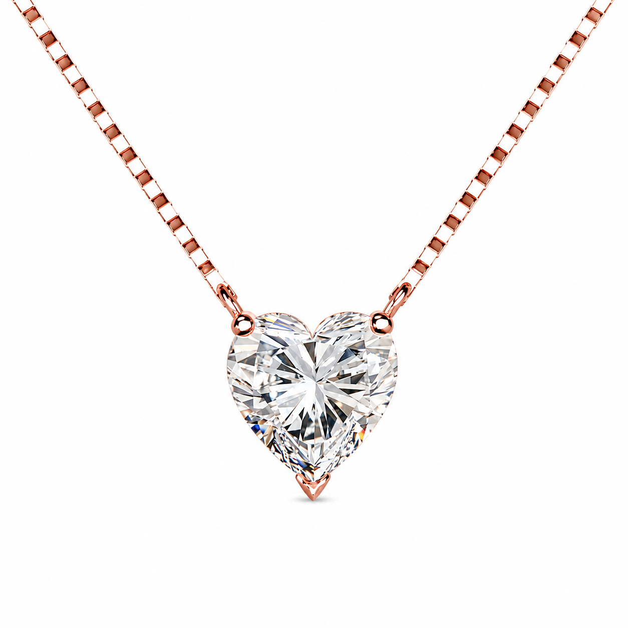 Heart Shaped Solitaire Necklace