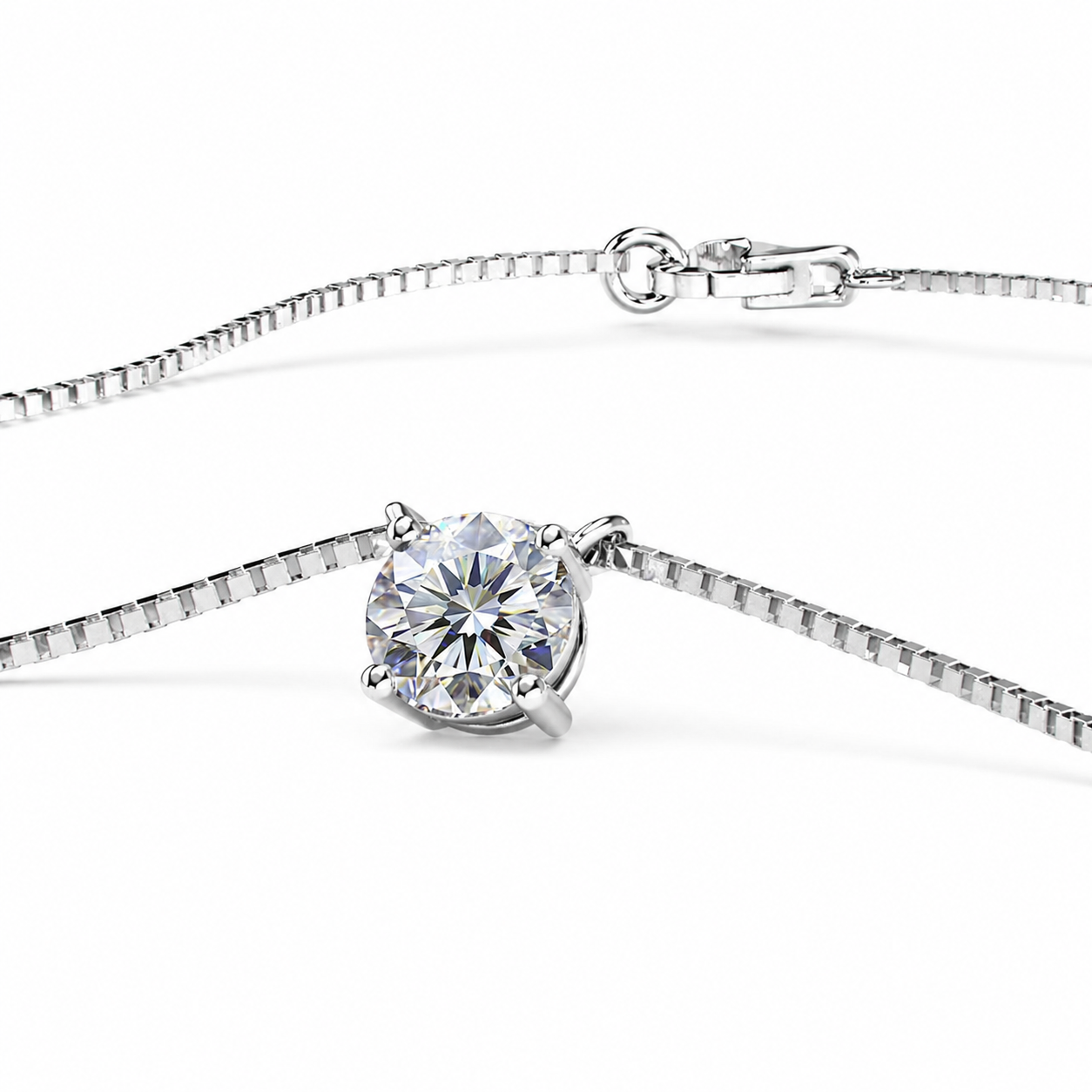 0.5Ctw Dazzling Solitaire Bloom Necklace