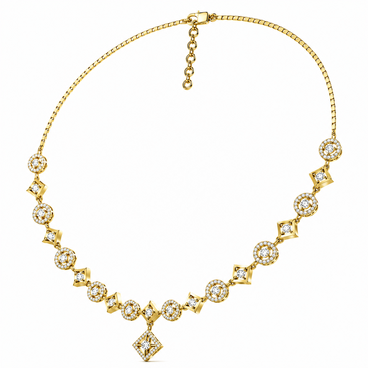 The Lorienne Round Diamond Necklace