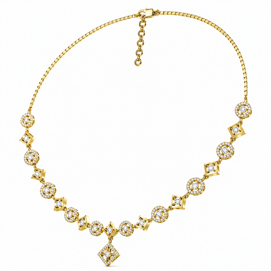 The Lorienne Round Diamond Necklace