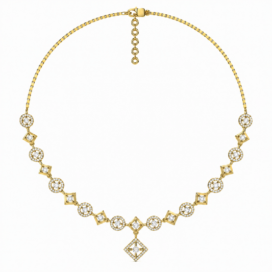 The Lorienne Round Diamond Necklace
