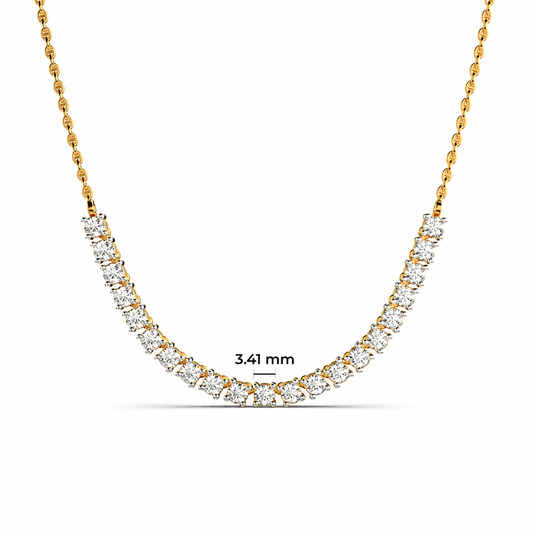 Suble Poise Diamond Necklace
