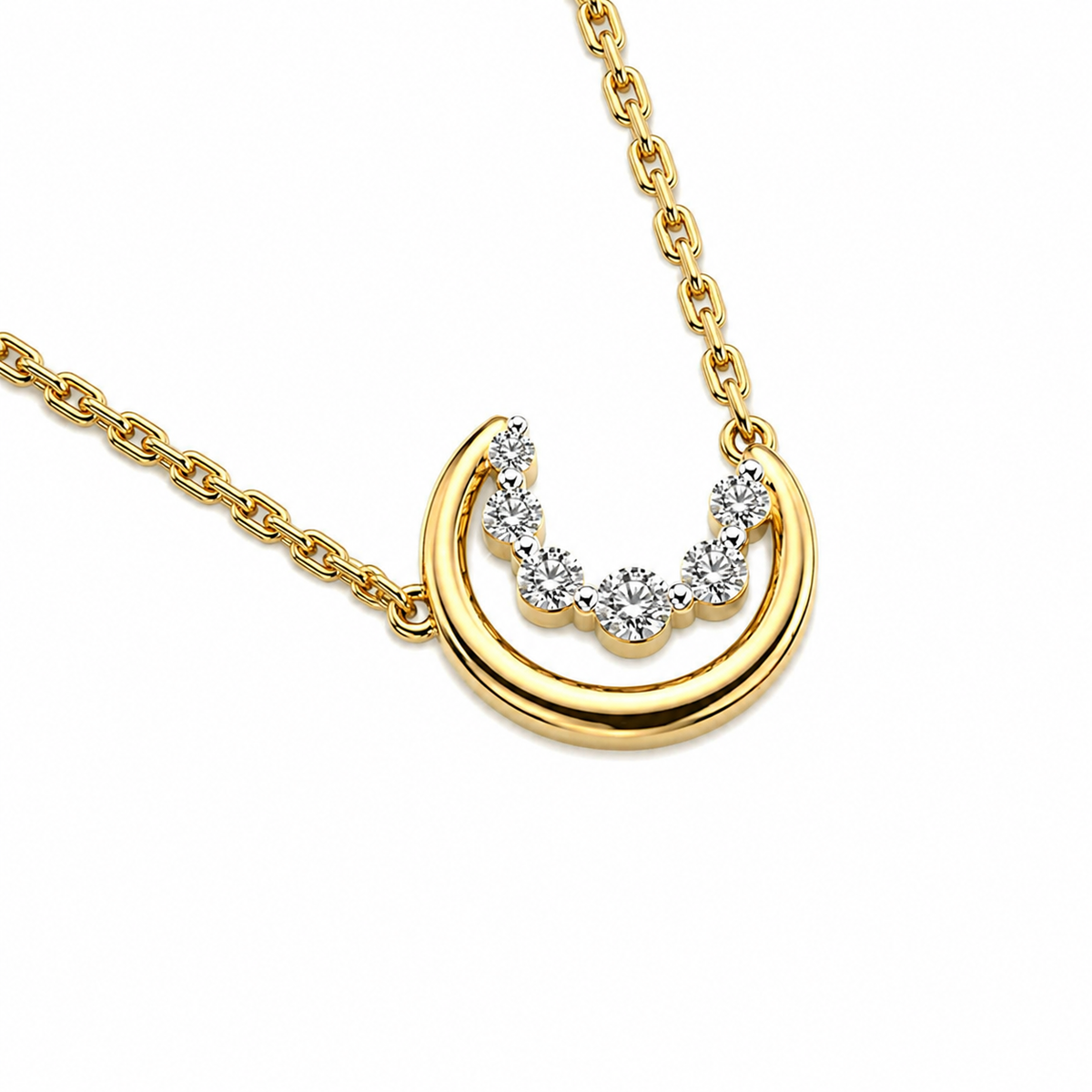 Mystic Noctura Moon Diamond Necklace