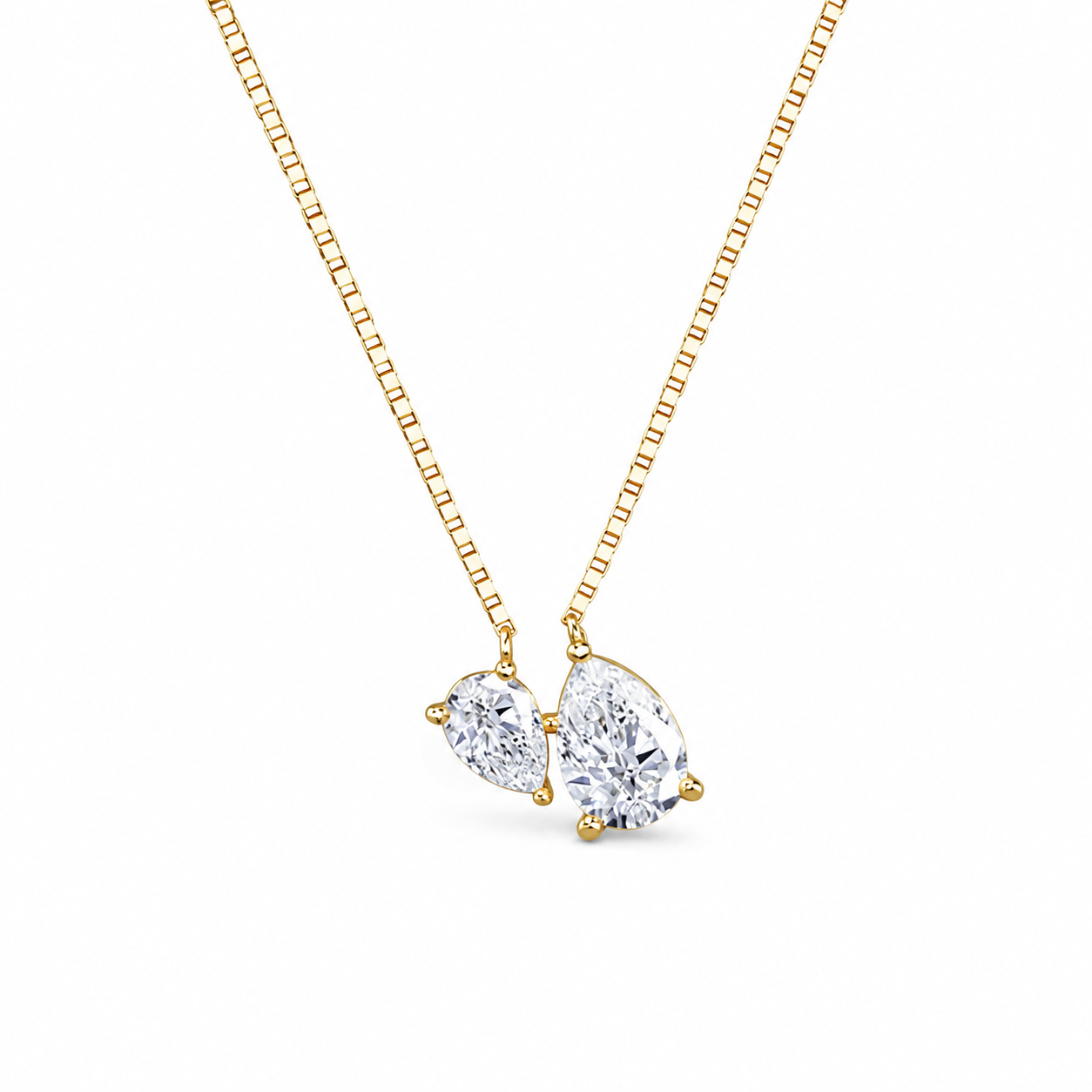 Toi Et Moi Double Pear Necklace