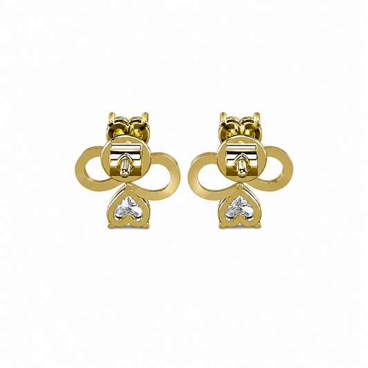 Heart Shape Diamond Infinity Studs