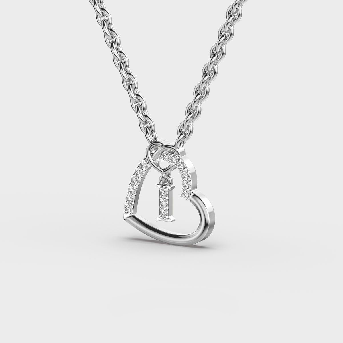 Key and Heart Diamond Necklace