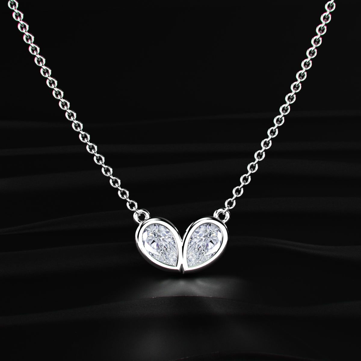 Pear Shape Diamond Necklace