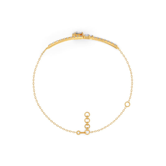 Hexa Oval Diamond Chain Bracelet