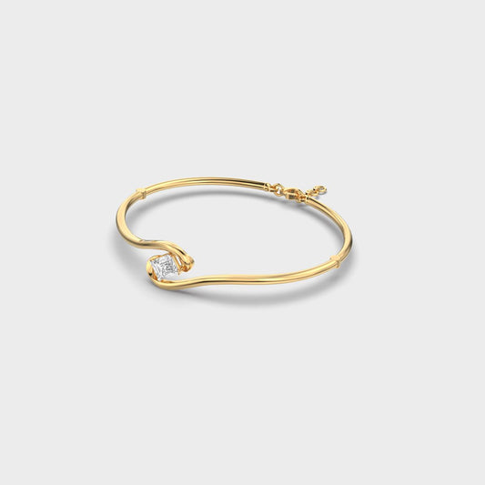 Loop Knot Emerald Diamond Bracelet