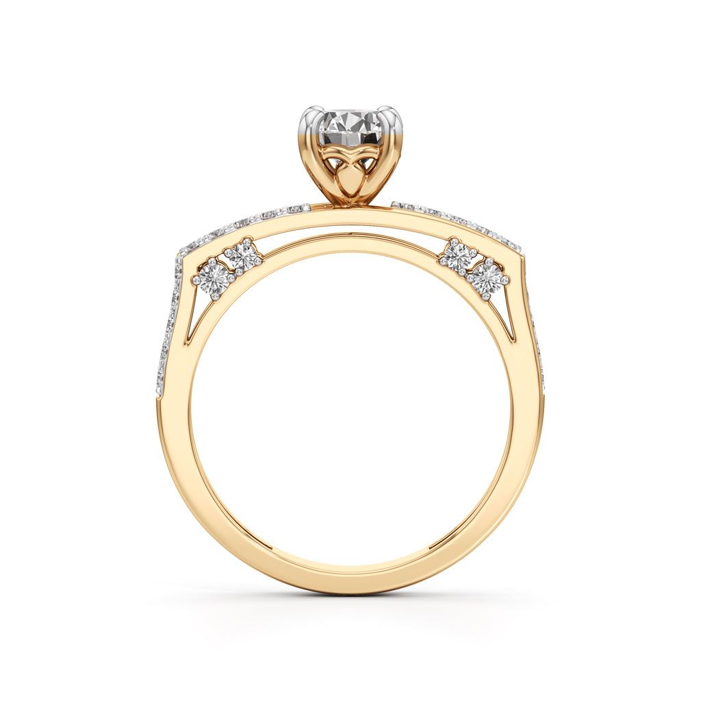 Celestia Dual-Band Solitaire Ring