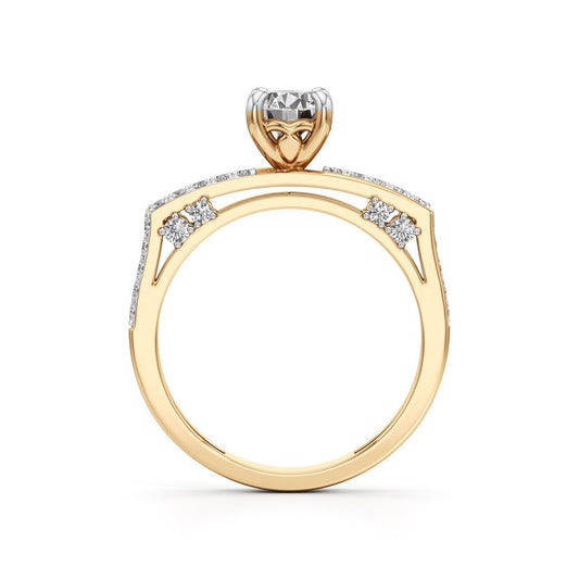 Celestia Dual-Band Solitaire Ring