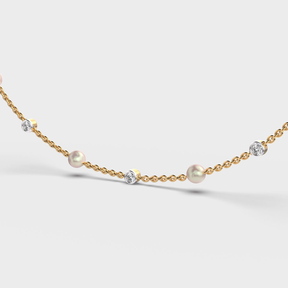 Elegant Pearl and Diamond Necklace