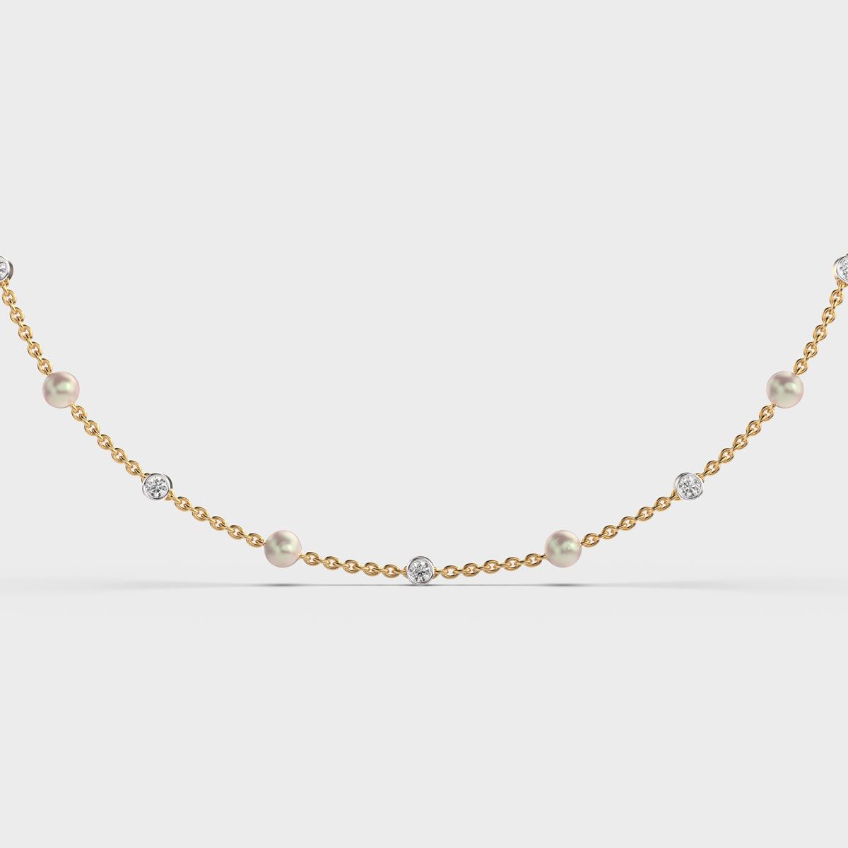 Elegant Pearl and Diamond Necklace