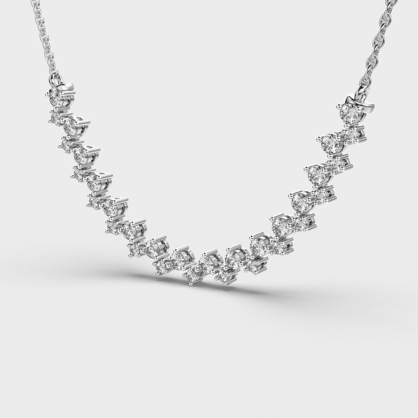 Charming Zigzags Diamond Necklace
