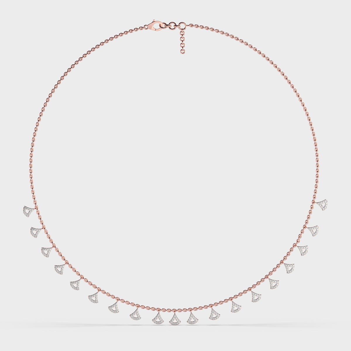 Diamond Clustered String Necklace For Women