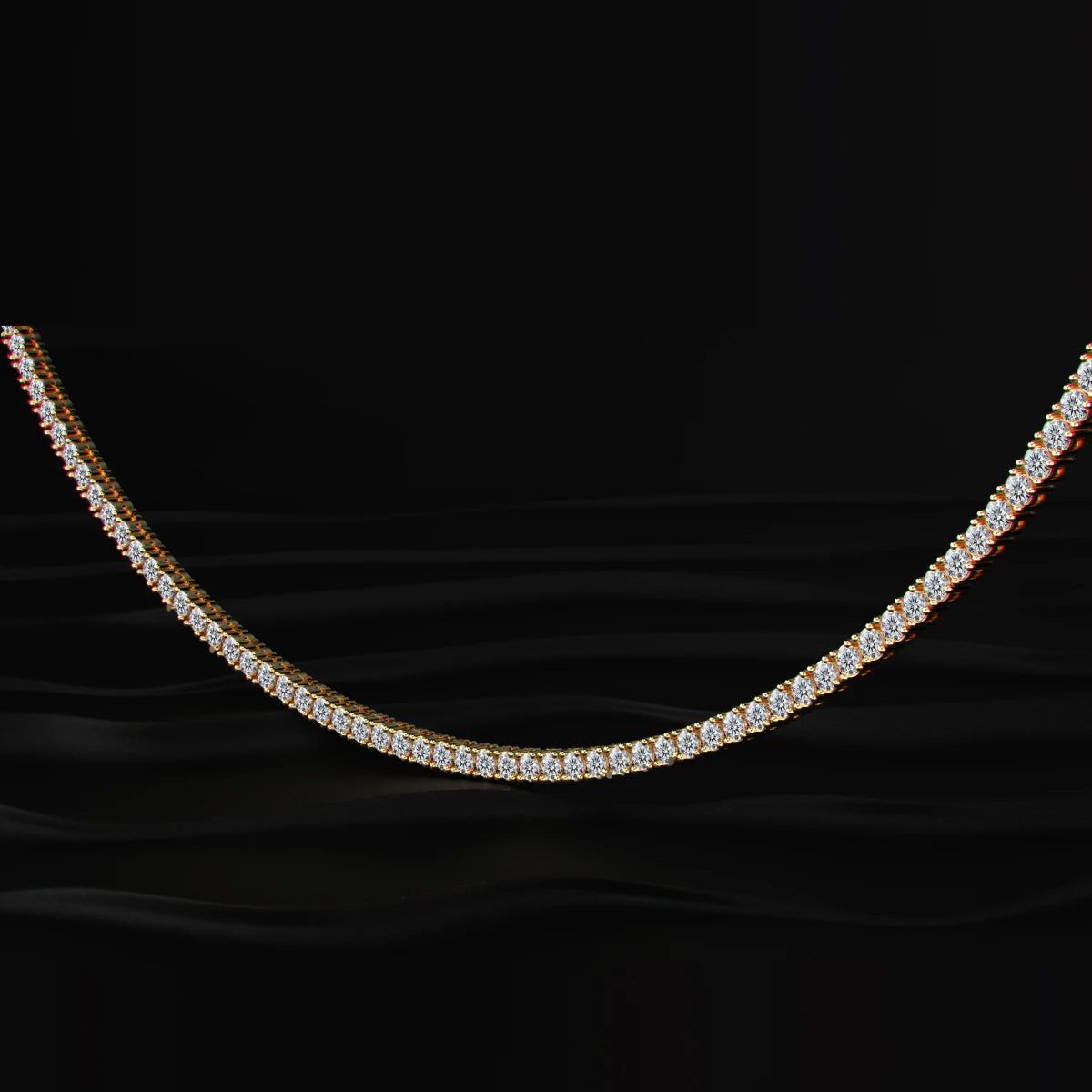 Diamond Tennis Necklace with Round Brilliant Cut
