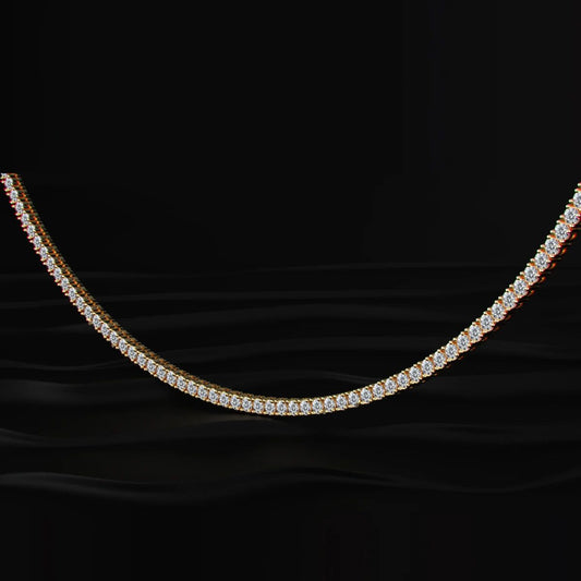 Diamond Tennis Necklace with Round Brilliant Cut